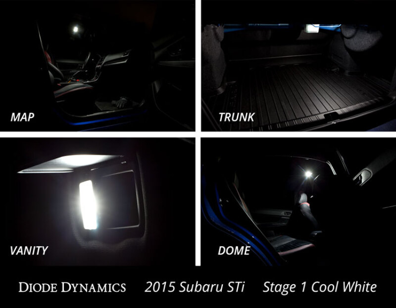 Subaru WRX Interior LED Light Kit - Diode Dynamics - Stage 1 - Red - `15-`19